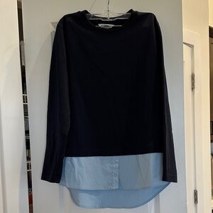 Athleta Blue Layered Long Sleeve Top